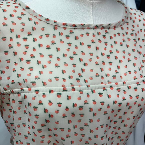 Everly Womens Small 3/4 Sleeve Dress Peach Print Cute Kidcore‎ Boutique - Picture 7 of 14